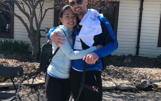 Robert Cusinato with daughter Olivia-at-MS-Walk